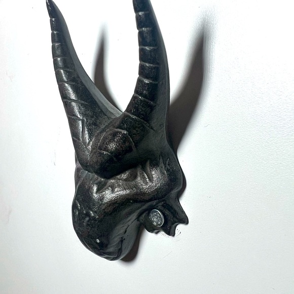 midevil fantasy Renaissance dragon hook, wrought iron 2"x4 metalwork blacksmith - Picture 2 of 11